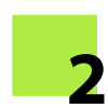 green square with the number four prominently displayed to represent a counting concept 3 simple numbers